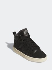 adidas Black Rapid Court Mid Lace Winterized Junior Trainers - Image 3 of 9