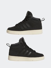 adidas Black Rapid Court Mid Lace Winterized Junior Trainers - Image 5 of 9