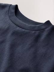 Navy Blue Relaxed Fit Short Sleeve 100% Cotton T-Shirt (3-17yrs) - Image 3 of 4