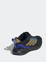adidas Black/Metallic Runfalcon 5 Hook and Loop Running Kids Trainers - Image 4 of 9