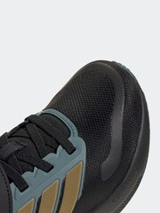 adidas Black/Metallic Runfalcon 5 Hook and Loop Running Kids Trainers - Image 8 of 9