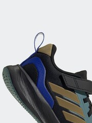adidas Black/Metallic Runfalcon 5 Hook and Loop Running Kids Trainers - Image 9 of 9