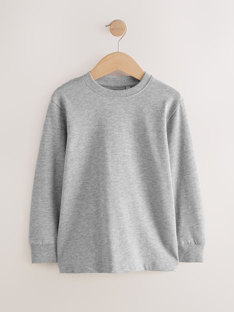 Blue/Green/Grey/Stone Plain Long Sleeve Cosy T-Shirts 4 Pack (3-16yrs) - Image 7 of 7 Blue/Green/Grey/Stone Plain Long Sleeve Cosy T-Shirts 4 Pack (3-16yrs) - Image 7 of 7