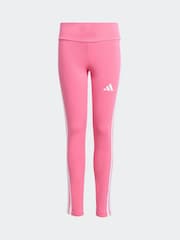 adidas Pink Essentials 3-Stripes Kids Leggings - Image 6 of 6