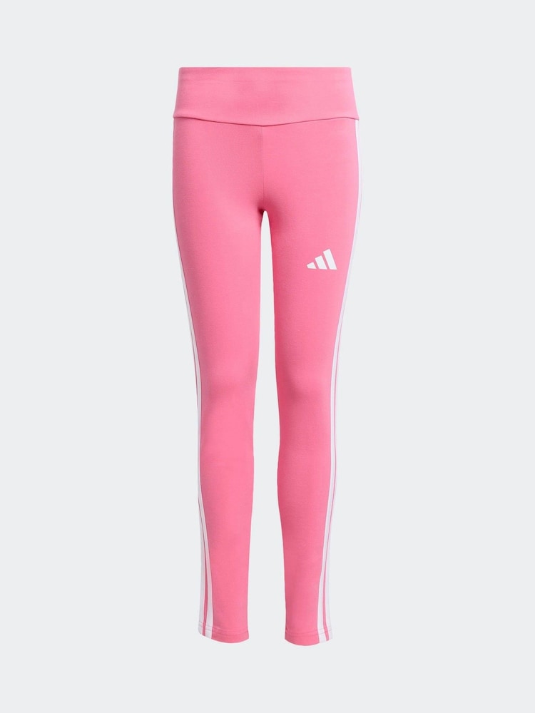 adidas Pink Essentials 3-Stripes Kids Leggings - Image 6 of 6 adidas Pink Essentials 3-Stripes Kids Leggings - Image 6 of 6