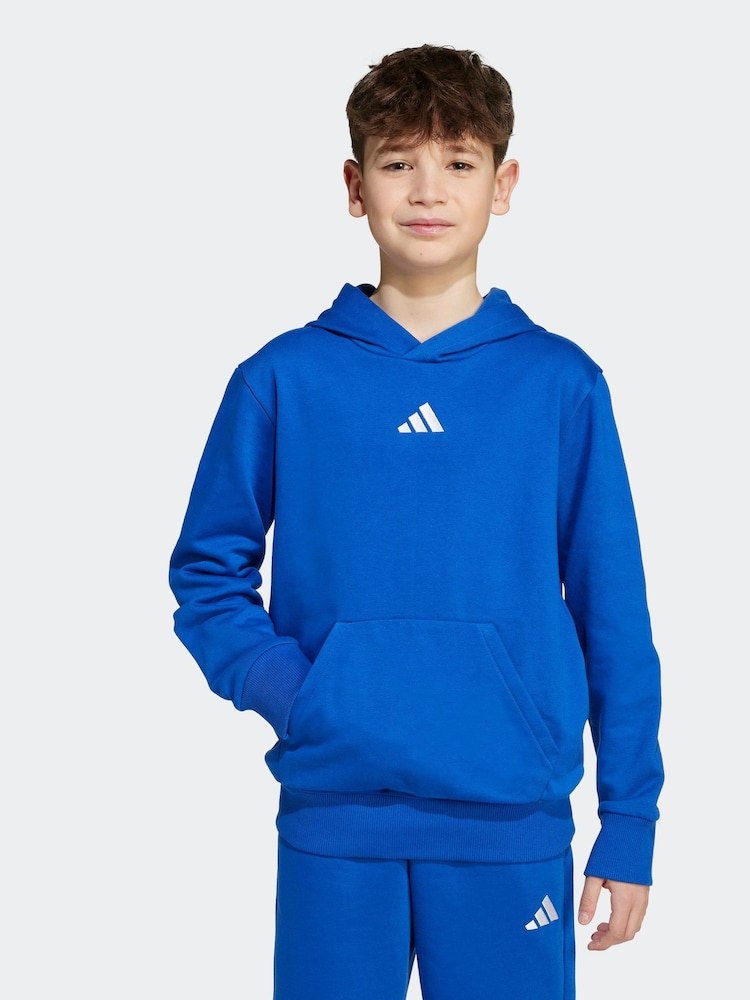 adidas Bright Blue Essentials Kids Hoodie - Image 1 of 6 adidas Bright Blue Essentials Kids Hoodie - Image 1 of 6