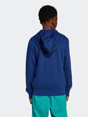 adidas Navy/Green Essentials Kids Hoodie - Image 5 of 6