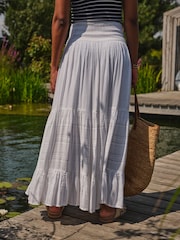 FatFace Rhea White Beachwear Maxi Skirt - Image 2 of 4