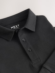Black Long Sleeve Polo Shirt (3-16yrs) - Image 4 of 4