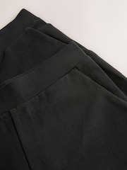 Black 2 Pack Wide Leg Jersey Trousers (3-16yrs) - Image 3 of 3
