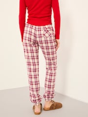 FatFace Cora Purple Check Pyjama Bottoms - Image 2 of 6