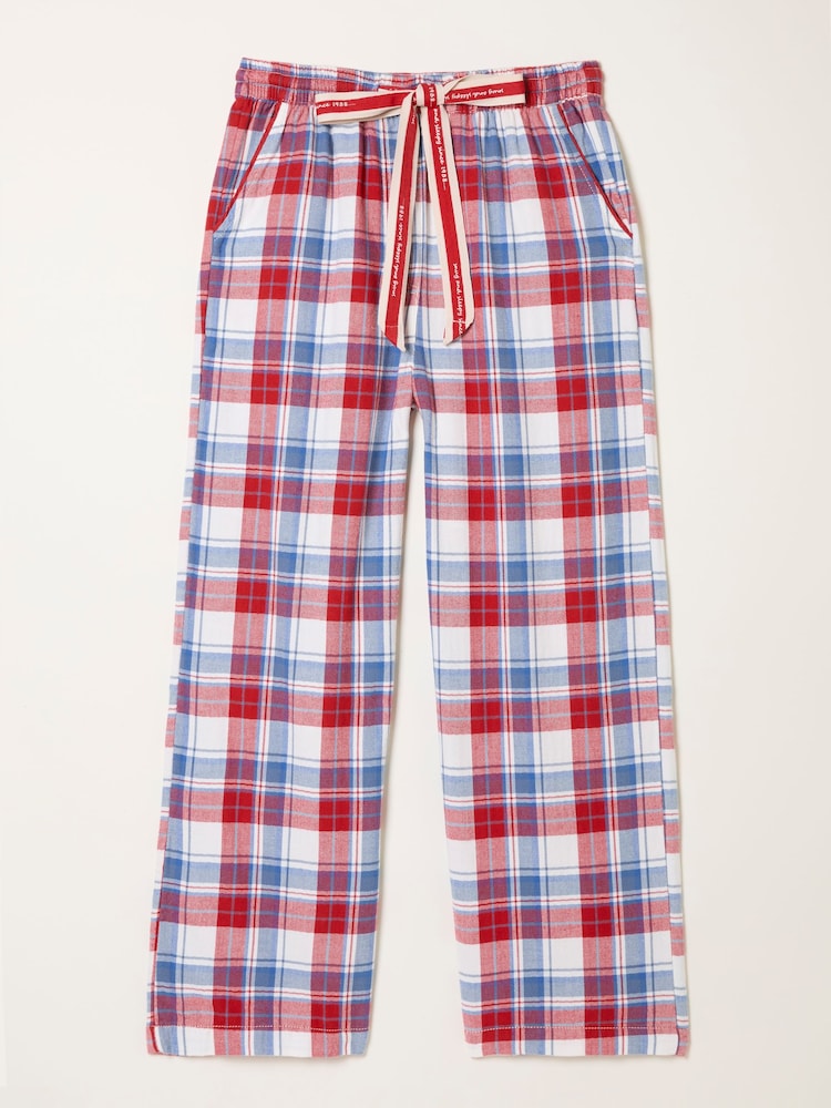 FatFace Lola Red Multi Check Pyjama Bottoms - Image 1 of 1