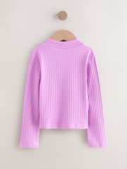Purple High Neck Long Sleeve Top (3-16yrs) - Image 2 of 4