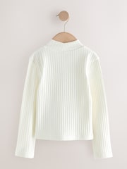 Cream High Neck Long Sleeve Top (3-16yrs) - Image 2 of 4