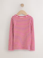 Red/Pink Long Sleeve Ribbed Top (3-16yrs) - Image 2 of 5