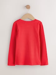 Red Long Sleeve Ribbed Top (3-16yrs) - Image 5 of 7