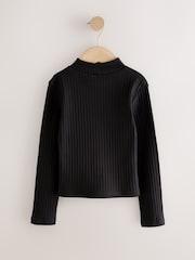 Black High Neck Long Sleeve Top (3-16yrs) - Image 2 of 4