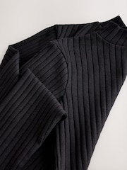 Black High Neck Long Sleeve Top (3-16yrs) - Image 3 of 4