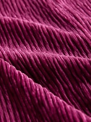 Burgundy Red Textured Velour Wrap Front Top (3-16yrs) - Image 3 of 4