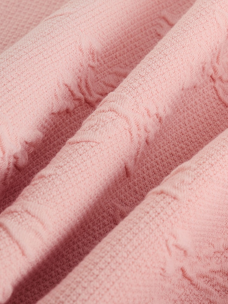 Pink Textured Bow Long Sleeve Top (3-16yrs) - Image 6 of 6
