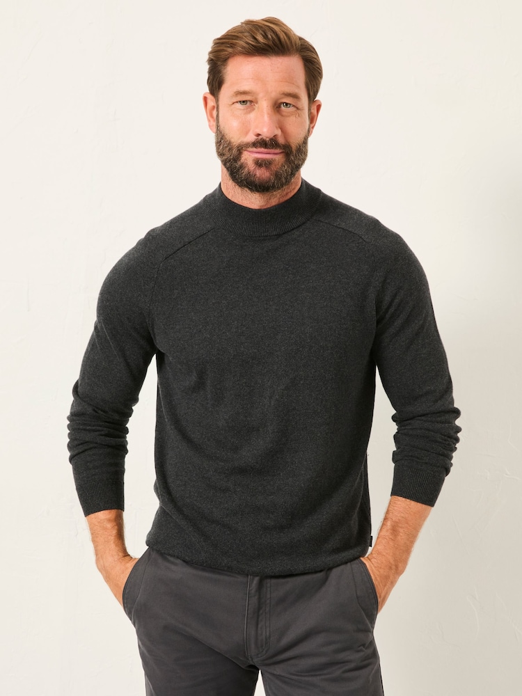 FatFace Rye Charcoal Grey Knitted Turtle Neck Jumper - Image 1 of 5 FatFace Rye Charcoal Grey Knitted Turtle Neck Jumper - Image 1 of 5
