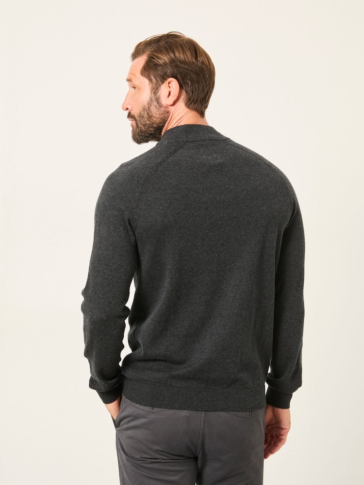 FatFace Rye Charcoal Grey Knitted Turtle Neck Jumper - Image 2 of 5 FatFace Rye Charcoal Grey Knitted Turtle Neck Jumper - Image 2 of 5