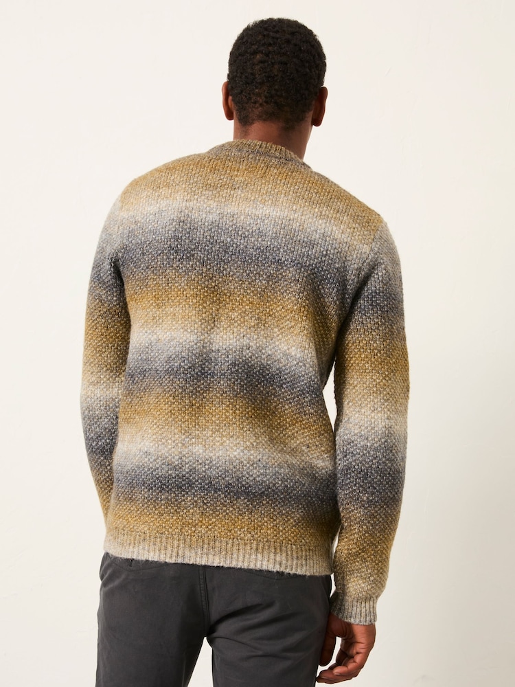 FatFace Natural Ombre Knitted Crew Jumper - Image 2 of 6 FatFace Natural Ombre Knitted Crew Jumper - Image 2 of 6