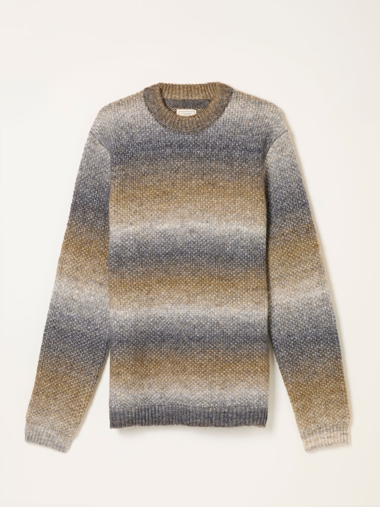 FatFace Natural Ombre Knitted Crew Jumper - Image 6 of 6 FatFace Natural Ombre Knitted Crew Jumper - Image 6 of 6
