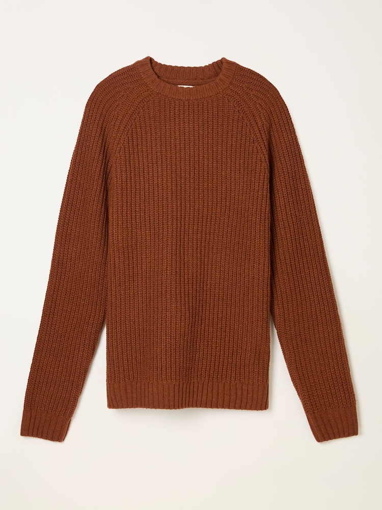 FatFace Fife Terracotta Knitted Crew Jumper - Image 5 of 5 FatFace Fife Terracotta Knitted Crew Jumper - Image 5 of 5