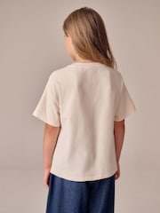Ecru Heart Oversized Graphic Print T-Shirt (3-16yrs) - Image 3 of 6