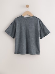 Washed Black Oversized Graphic Print T-Shirt (3-16yrs) - Image 2 of 4