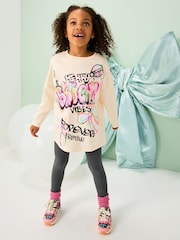 Pink Christmas Graffiti Long Sleeve Sequin Top (3-16yrs) - Image 2 of 7