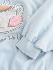 Blue Christmas Espresso Sequin Long Sleeve Sweatshirt (3-16yrs) - Image 7 of 7