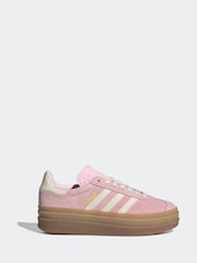 adidas Originals Pink Light Gazelle Bold Trainers - Image 1 of 10