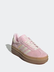 adidas Originals Pink Light Gazelle Bold Trainers - Image 3 of 10