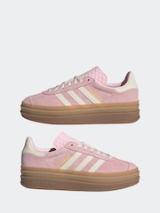 adidas Originals Pink Light Gazelle Bold Trainers - Image 6 of 10