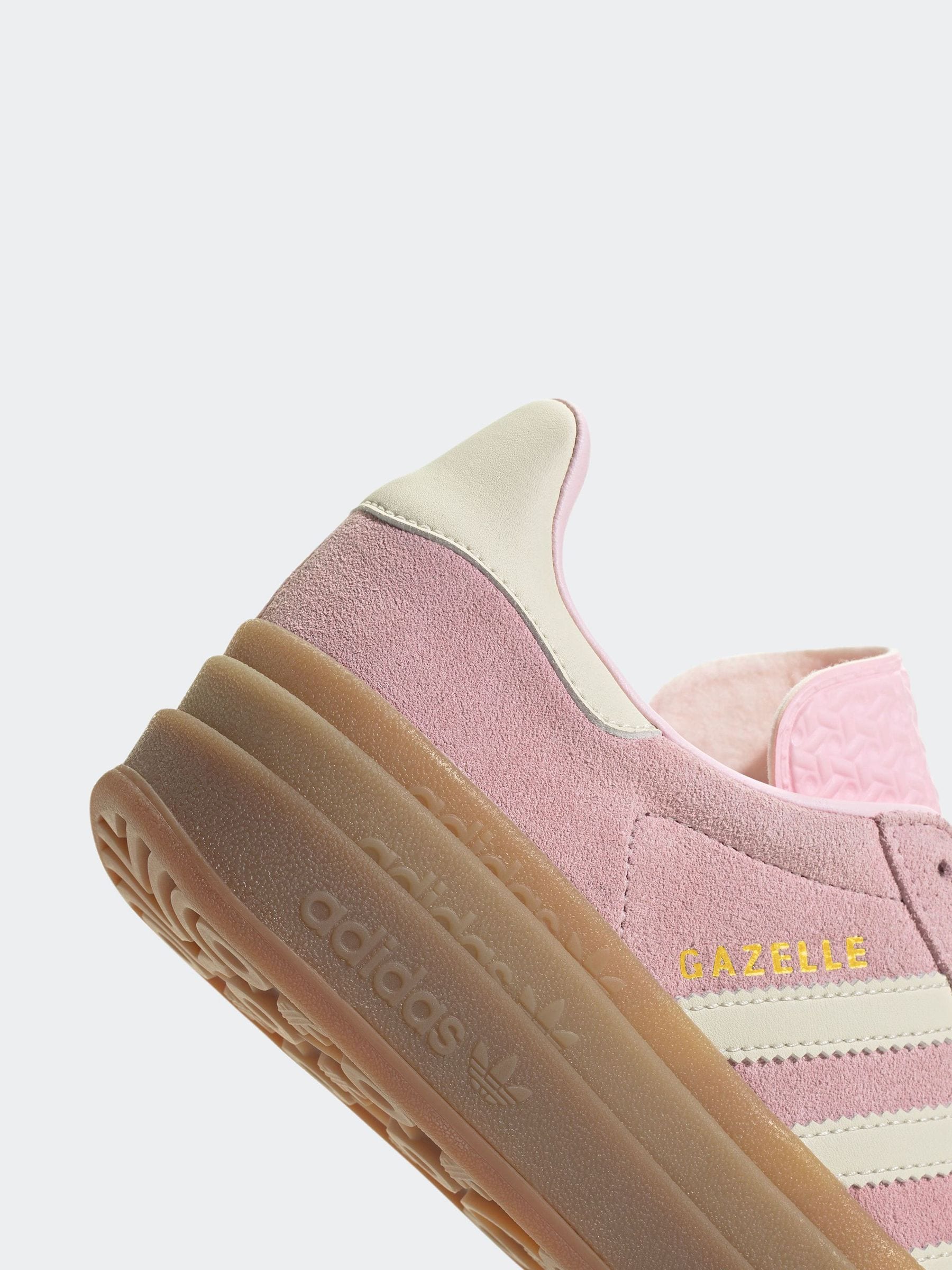 Buy adidas Originals Pink Light Gazelle Bold W Trainers from