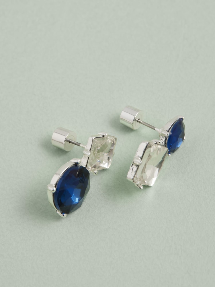 Blue Tabitha Simmons x Next Nili Jewelled Mismatch Earrings - Image 2 of 6