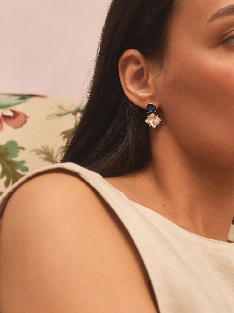 Blue Tabitha Simmons x Next Nili Jewelled Mismatch Earrings - Image 6 of 6