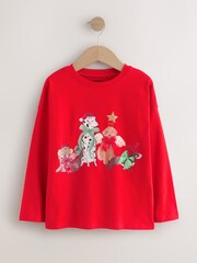 Red Dogs Long Sleeve Sequin Top (3-16yrs) - Image 4 of 7