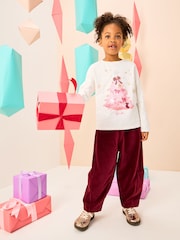 Ecru Christmas Tree Long Sleeve Sequin Top (3-16yrs) - Image 2 of 3
