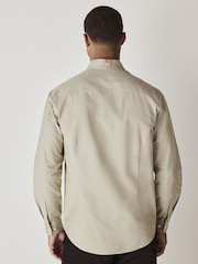 Sage Green Slim Fit Long Sleeve Oxford Shirt - Image 2 of 9