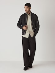 Sage Green Slim Fit Long Sleeve Oxford Shirt - Image 3 of 9