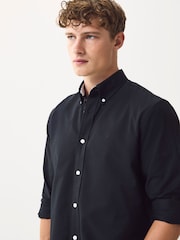 Rust Brown Slim Fit Long Sleeve Oxford Shirt - Image 4 of 9