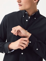 Rust Brown Slim Fit Long Sleeve Oxford Shirt - Image 5 of 9