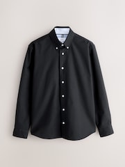 Rust Brown Slim Fit Long Sleeve Oxford Shirt - Image 7 of 9