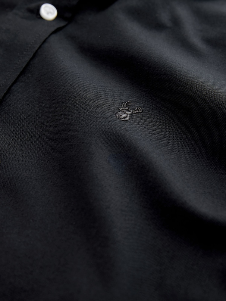 Rust Brown Slim Fit Long Sleeve Oxford Shirt - Image 9 of 9