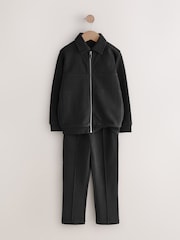 Charcoal Grey Smart Jersey Shirt And Joggers Set (3-16yrs) - Image 2 of 5