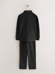 Charcoal Grey Smart Jersey Shirt And Joggers Set (3-16yrs) - Image 3 of 5