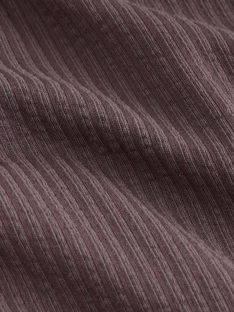 Chocolate Brown Textured Short Pyjamas Set - Image 8 of 8 Chocolate Brown Textured Short Pyjamas Set - Image 8 of 8